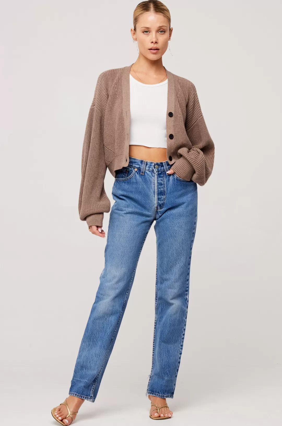 Resa Annette Cardigan In Chai Discount