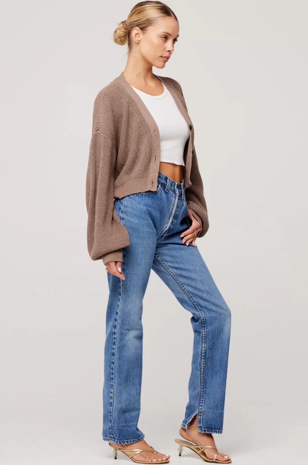 Resa Annette Cardigan In Chai Discount