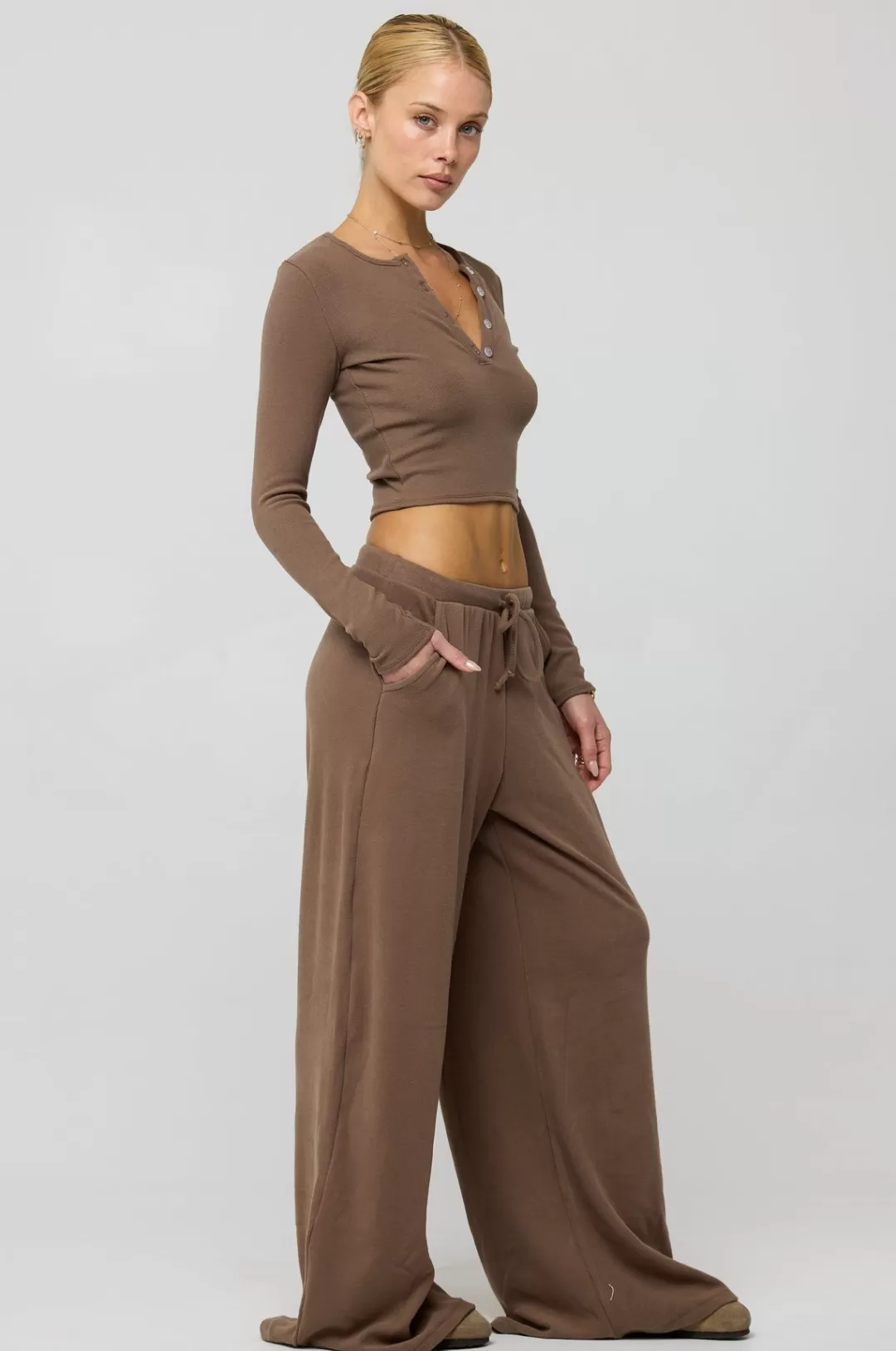 Resa Chase Rib Pant In Chai Flash Sale