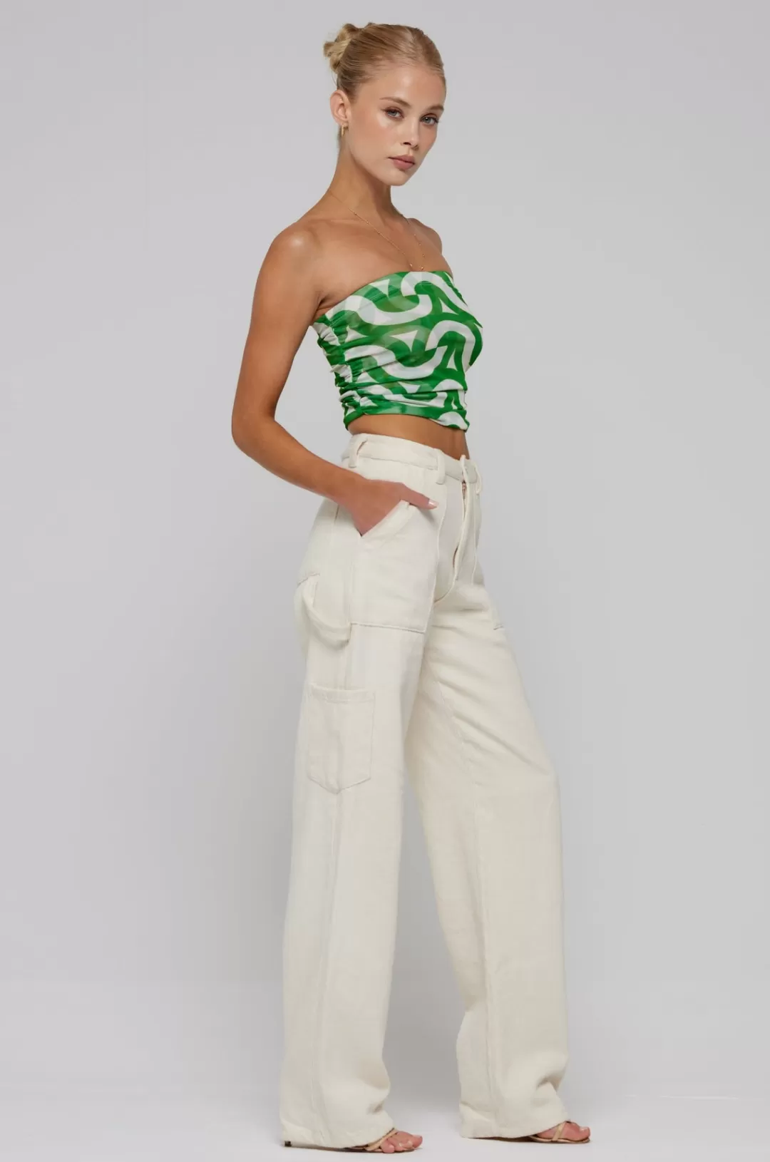 Resa Elsa Cargo Pant In Cream Shop