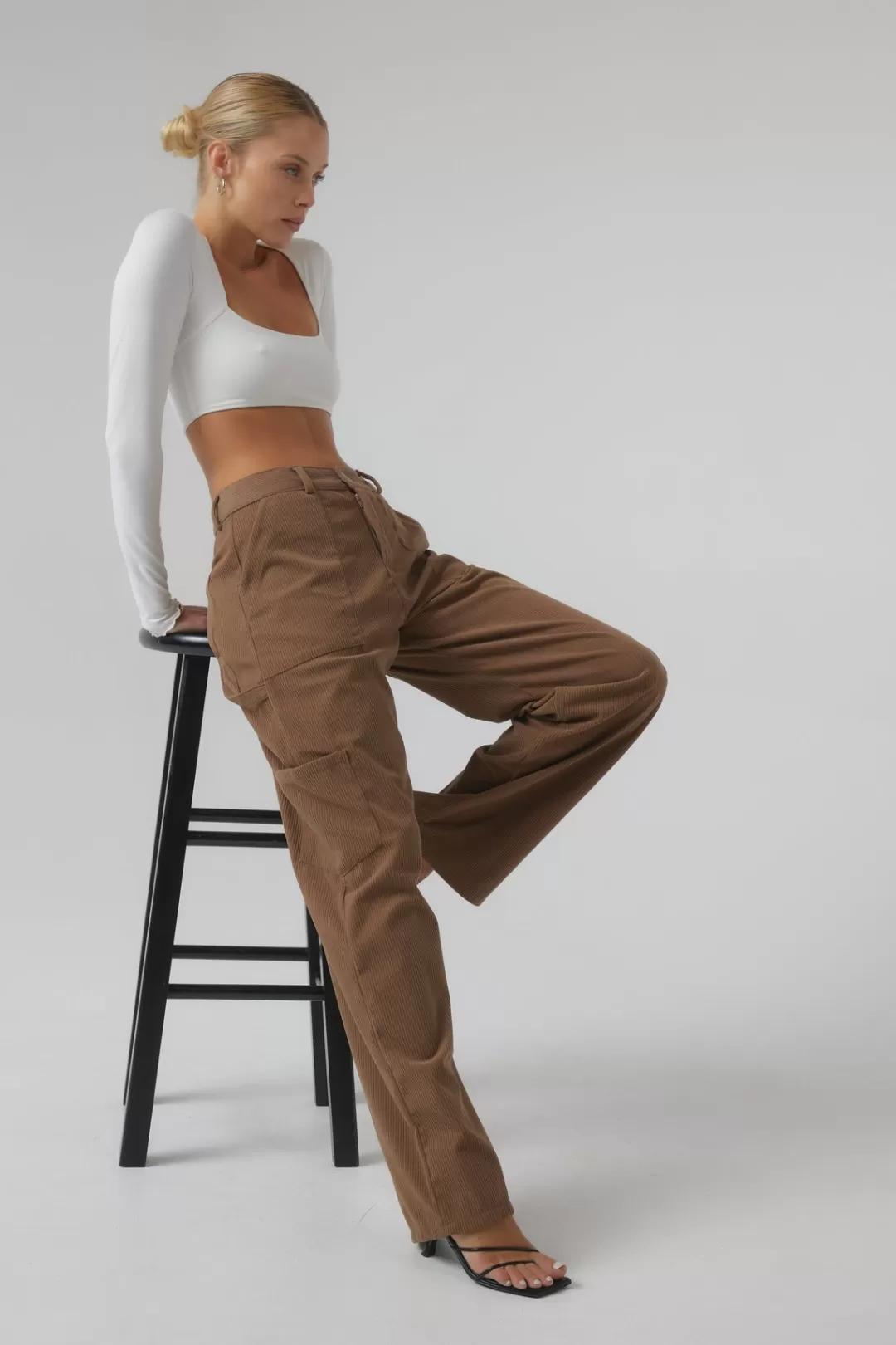 Resa Elsa Cargo Pant In Espresso Cheap