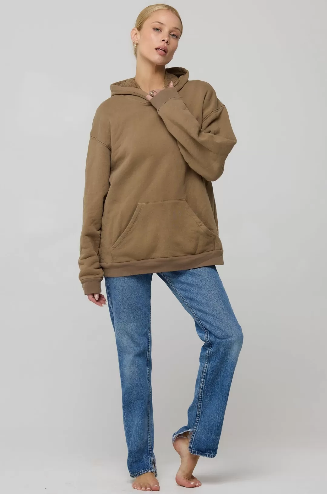 Resa Leo Hoodie In Moss Cheap